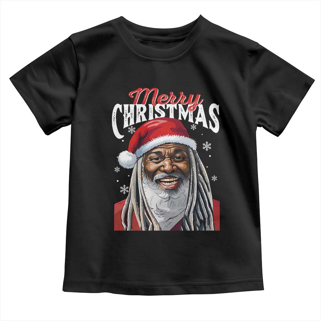 Merry Christmas Dreadlocks Black Santa Toddler T Shirt