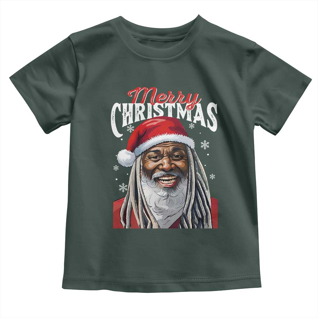 Merry Christmas Dreadlocks Black Santa Toddler T Shirt