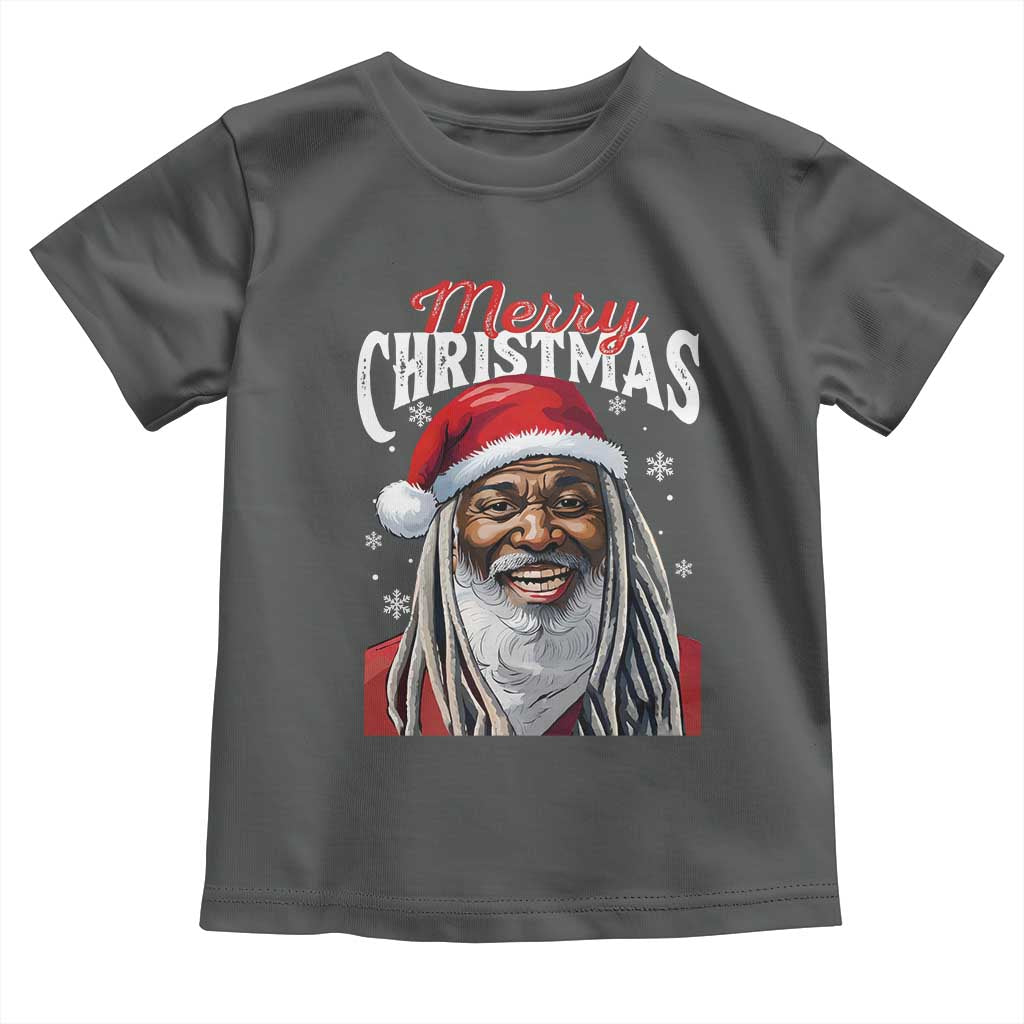 Merry Christmas Dreadlocks Black Santa Toddler T Shirt