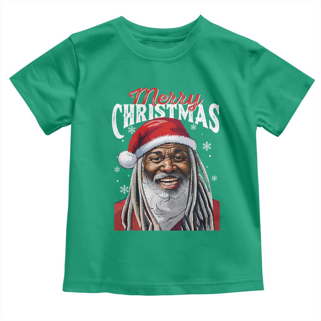 Merry Christmas Dreadlocks Black Santa Toddler T Shirt