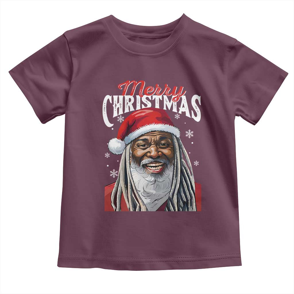 Merry Christmas Dreadlocks Black Santa Toddler T Shirt