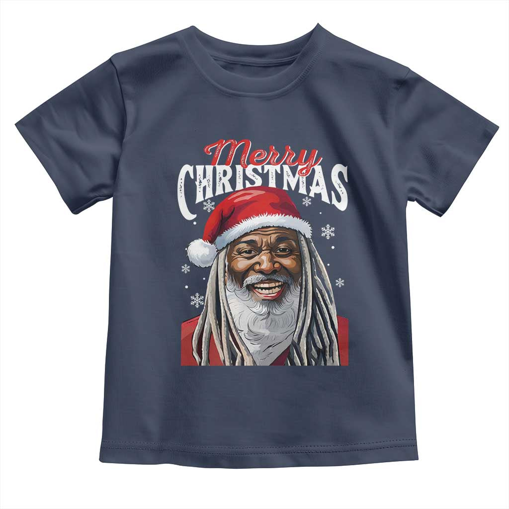 Merry Christmas Dreadlocks Black Santa Toddler T Shirt