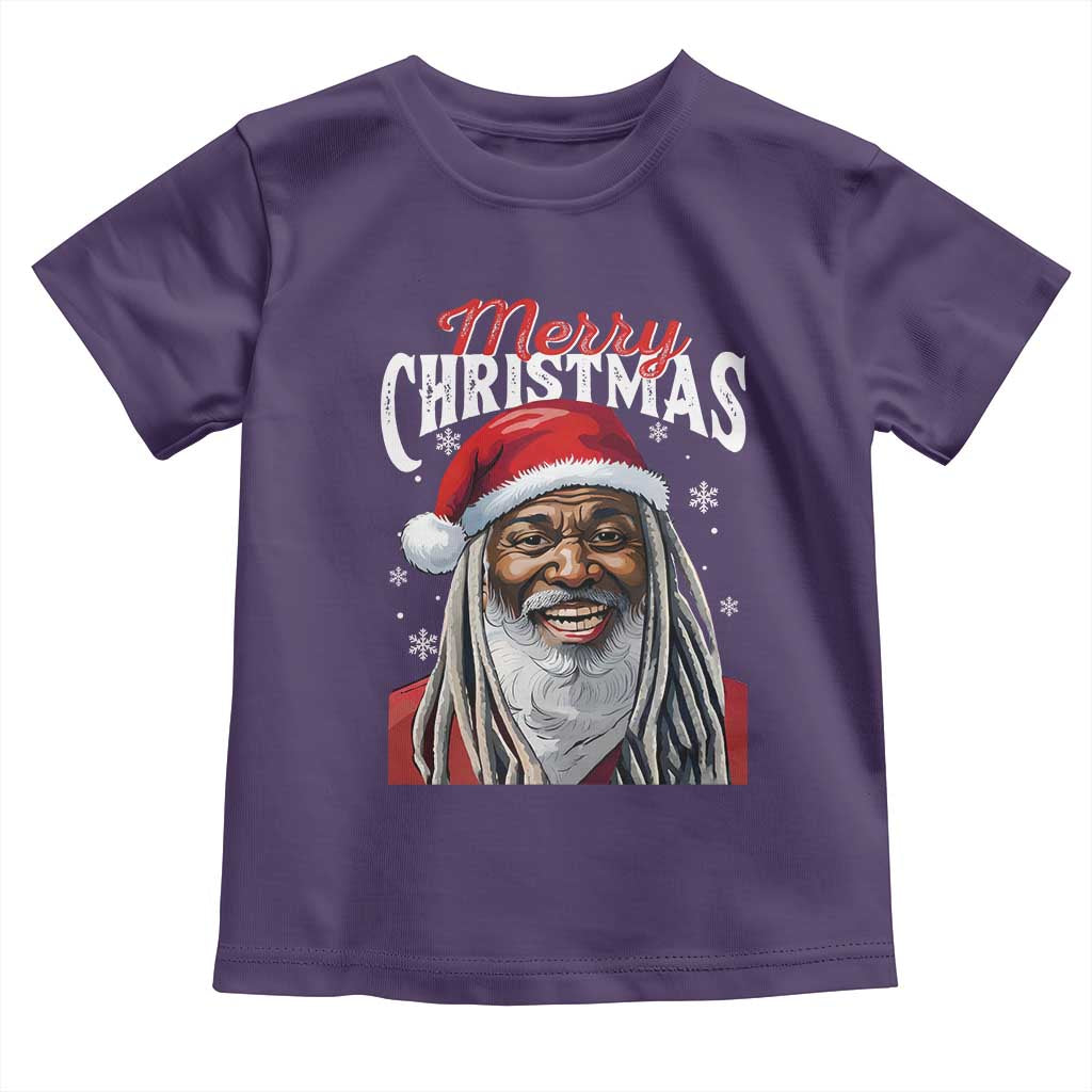 Merry Christmas Dreadlocks Black Santa Toddler T Shirt
