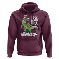 Funny Christmas T-Rex Hoodie Tree Rex Dinosaur Xmas Tree