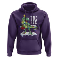 Funny Christmas T-Rex Hoodie Tree Rex Dinosaur Xmas Tree