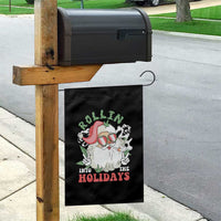 Funny Weed Christmas Garden Flag Rollin Into The Holidays Santa Xmas - Wonder Print Shop