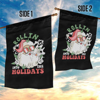 Funny Weed Christmas Garden Flag Rollin Into The Holidays Santa Xmas - Wonder Print Shop