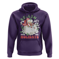 Funny Weed Christmas Hoodie Rollin Into The Holidays Santa Xmas
