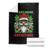 Funny Weed Christmas Throw Blanket Merry Juana Xmas Santa - Wonder Print Shop