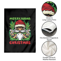 Funny Weed Christmas Garden Flag Merry Juana Xmas Santa - Wonder Print Shop