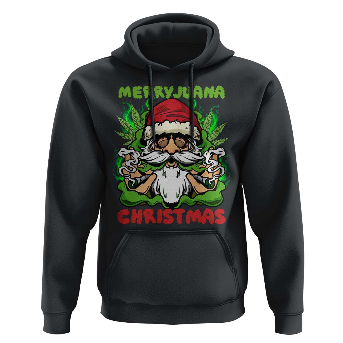 Funny Weed Christmas Hoodie Merry Juana Xmas Santa
