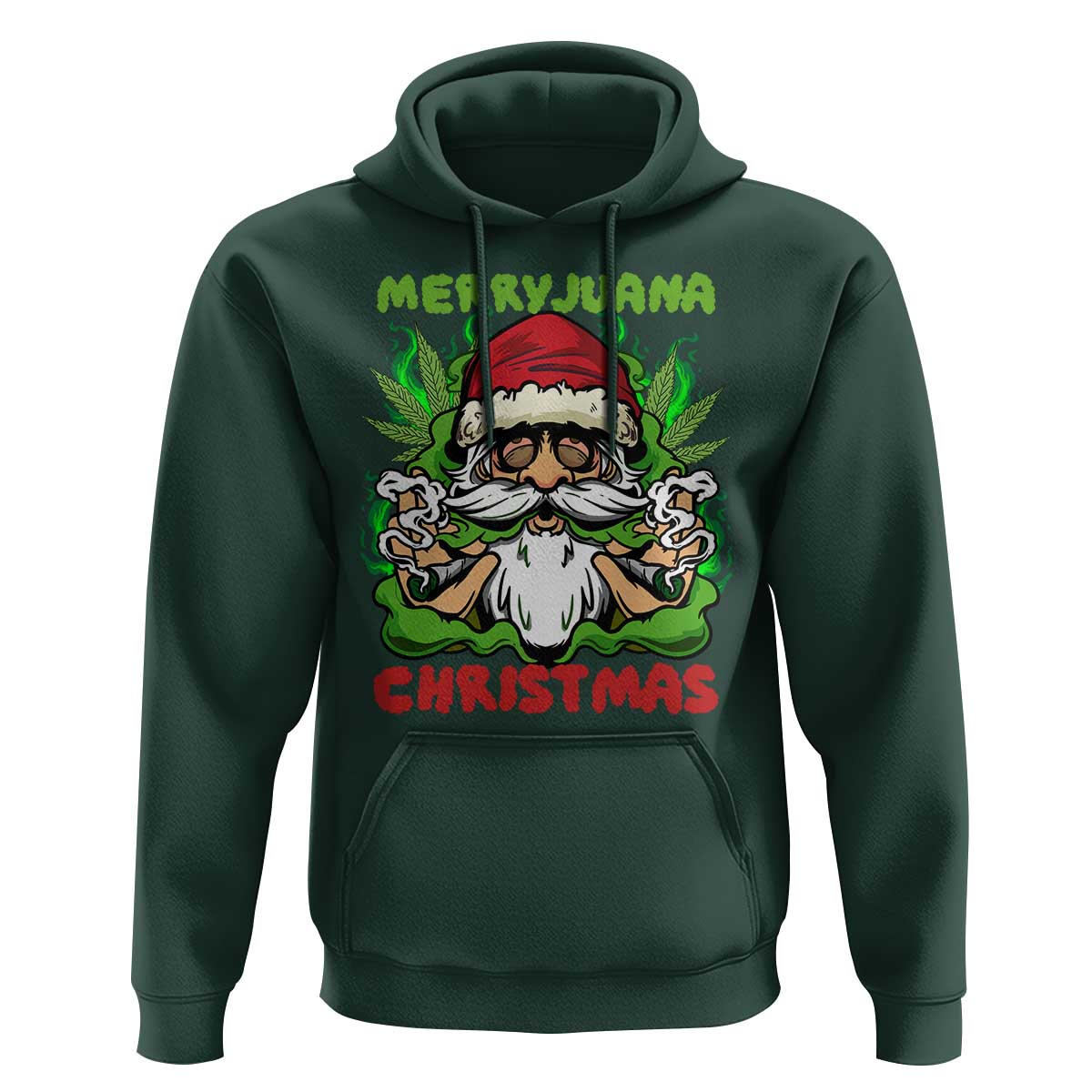 Funny Weed Christmas Hoodie Merry Juana Xmas Santa