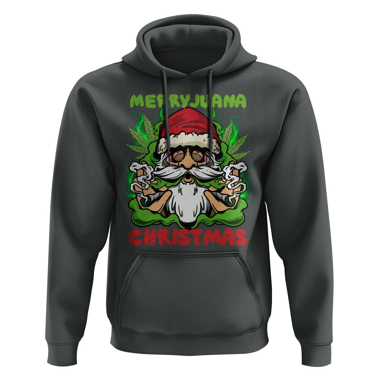 Funny Weed Christmas Hoodie Merry Juana Xmas Santa