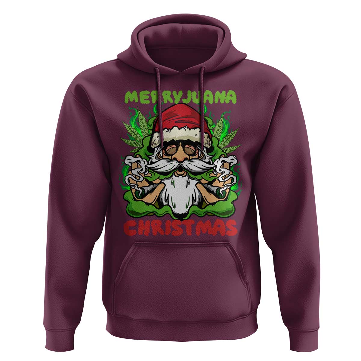 Funny Weed Christmas Hoodie Merry Juana Xmas Santa