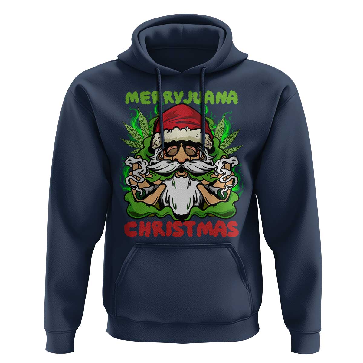 Funny Weed Christmas Hoodie Merry Juana Xmas Santa