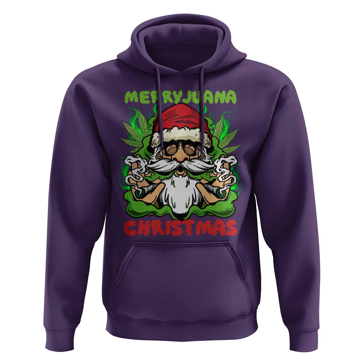 Funny Weed Christmas Hoodie Merry Juana Xmas Santa