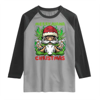 Funny Weed Christmas Raglan Shirt Merry Juana Xmas Santa - Wonder Print Shop