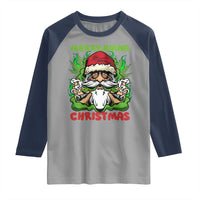 Funny Weed Christmas Raglan Shirt Merry Juana Xmas Santa - Wonder Print Shop