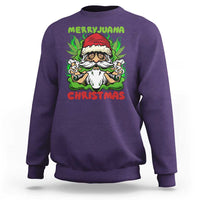 Funny Weed Christmas Sweatshirt Merry Juana Xmas Santa - Wonder Print Shop