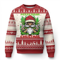 Funny Weed Xmas Ugly Christmas Sweater Merry Juana Xmas Santa - Wonder Print Shop