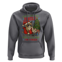 Funny Christmas Grumpy Cat Hoodie Probably Just Gonna Jingle Some Of The Way I Am Tired - Wonder Print Shop