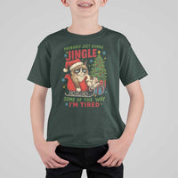 Funny Christmas Grumpy Cat T Shirt For Kid Probably Just Gonna Jingle Some Of The Way I Am Tired - Wonder Print Shop