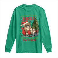 Funny Christmas Grumpy Cat Long Sleeve Shirt Probably Just Gonna Jingle Some Of The Way I Am Tired - Wonder Print Shop