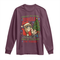 Funny Christmas Grumpy Cat Long Sleeve Shirt Probably Just Gonna Jingle Some Of The Way I Am Tired - Wonder Print Shop