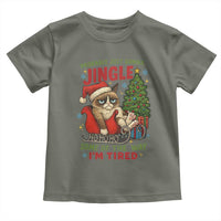 Funny Christmas Grumpy Cat Toddler T Shirt Probably Just Gonna Jingle Some Of The Way I Am Tired - Wonder Print Shop
