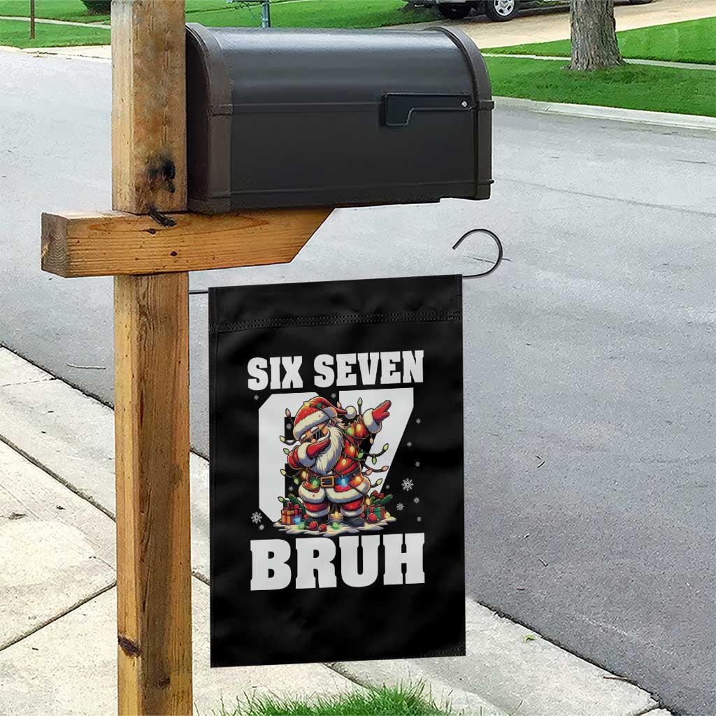 Funny Christmas Six Seven Bruh Garden Flag Dabbing Santa - Wonder Print Shop