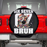 Funny Christmas Six Seven Bruh Spare Tire Cover Dabbing Santa - Wonder Print Shop