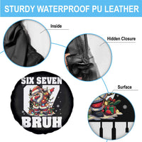 Funny Christmas Six Seven Bruh Spare Tire Cover Dabbing Santa - Wonder Print Shop
