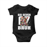 Funny Christmas Six Seven Bruh Baby Onesie Dabbing Santa - Wonder Print Shop