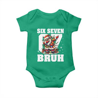 Funny Christmas Six Seven Bruh Baby Onesie Dabbing Santa - Wonder Print Shop