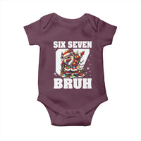 Funny Christmas Six Seven Bruh Baby Onesie Dabbing Santa - Wonder Print Shop