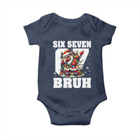 Funny Christmas Six Seven Bruh Baby Onesie Dabbing Santa - Wonder Print Shop