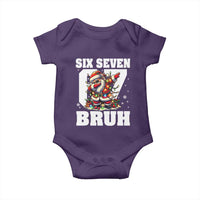 Funny Christmas Six Seven Bruh Baby Onesie Dabbing Santa - Wonder Print Shop