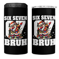 Funny Christmas Six Seven Bruh 4 in 1 Can Cooler Tumbler Dabbing Santa - Wonder Print Shop