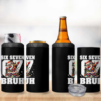 Funny Christmas Six Seven Bruh 4 in 1 Can Cooler Tumbler Dabbing Santa - Wonder Print Shop