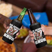 Funny Christmas Six Seven Bruh 4 in 1 Can Cooler Tumbler Dabbing Santa - Wonder Print Shop