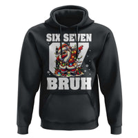 Funny Christmas Six Seven Bruh Hoodie Dabbing Santa - Wonder Print Shop