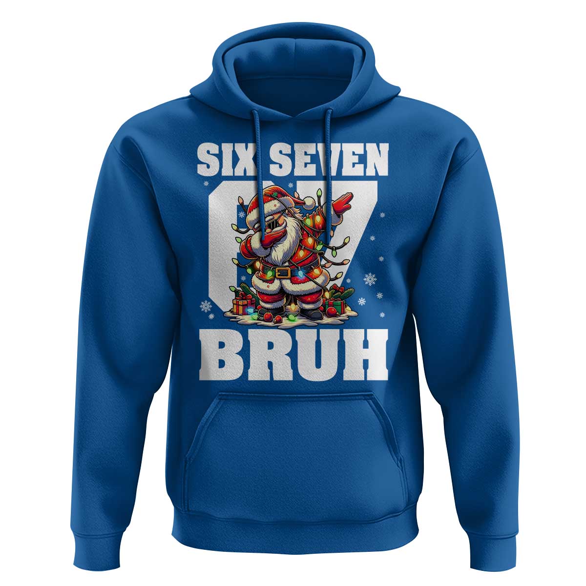 Funny Christmas Six Seven Bruh Hoodie Dabbing Santa - Wonder Print Shop