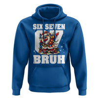 Funny Christmas Six Seven Bruh Hoodie Dabbing Santa - Wonder Print Shop