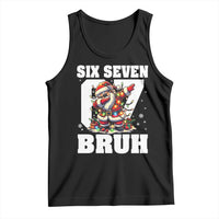 Funny Christmas Six Seven Bruh Tank Top Dabbing Santa - Wonder Print Shop