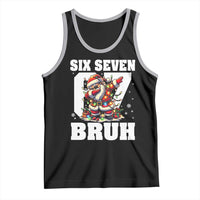 Funny Christmas Six Seven Bruh Tank Top Dabbing Santa - Wonder Print Shop