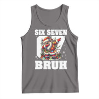 Funny Christmas Six Seven Bruh Tank Top Dabbing Santa - Wonder Print Shop