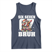 Funny Christmas Six Seven Bruh Tank Top Dabbing Santa - Wonder Print Shop