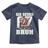 Funny Christmas Six Seven Bruh Toddler T Shirt Dabbing Santa - Wonder Print Shop