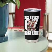 Funny Christmas Six Seven Bruh Tumbler Cup Dabbing Santa - Wonder Print Shop