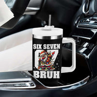Funny Christmas Six Seven Bruh Tumbler With Handle Dabbing Santa - Wonder Print Shop